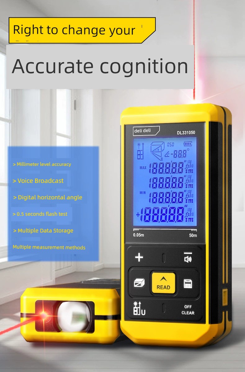 Load image into Gallery viewer, Deli Handheld Electronic Ruler Multi-Function Laser Rangefinder
