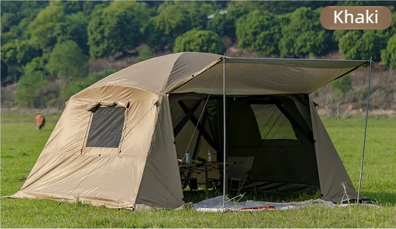 Load image into Gallery viewer, Mega Group Canopy Shelter | 6–15 Person | UV &amp; Rain Protection with Mosquito Net
