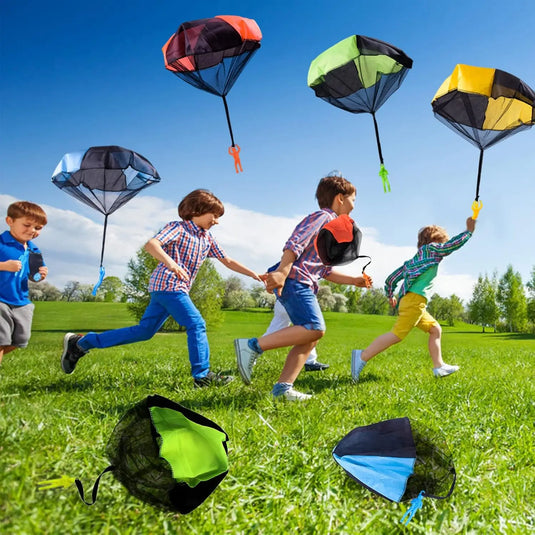 Parachute Figures Throwing Toy – 2/4/6/12 PCS Hand-Throw Army Parachute Set for Kids