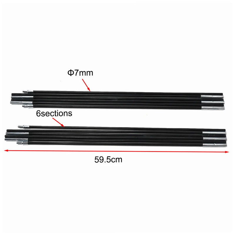 Load image into Gallery viewer, 1 Pair 3/3.3/4/4.48/4.9m Fiberglass Tent Rod Camping Tent Pole Bars Support Rods Awning Frames Kit Hiking Travel Canopies Parts
