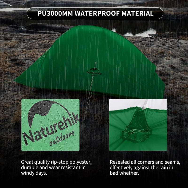 Load image into Gallery viewer, Naturehike Cloud Up 2-Person Ultralight Camping Tent – Waterproof, Easy Setup Backpacking Shelter for Hiking &amp; Beach Adventures
