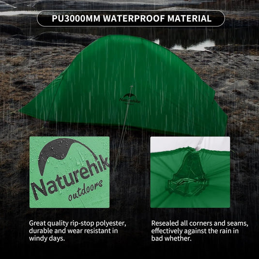 Naturehike Cloud Up 2-Person Ultralight Camping Tent – Waterproof, Easy Setup Backpacking Shelter for Hiking & Beach Adventures
