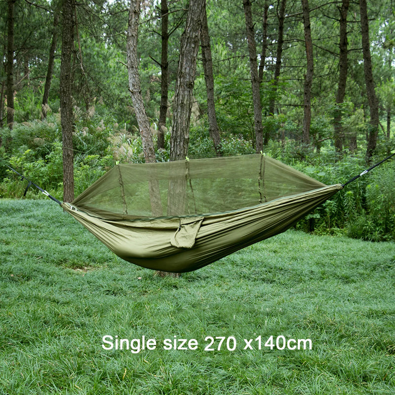 Load image into Gallery viewer, Leaftour Portable Hammock with Mosquito Net – Single &amp; Double Sizes for Travel and Outdoor Camping

