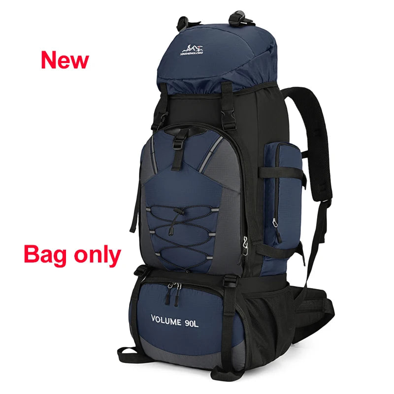 Load image into Gallery viewer, 90L Hiking Camping Backpack with Rain Cover | Waterproof Trekking Rucksack | Large Climbing Travel Bag
