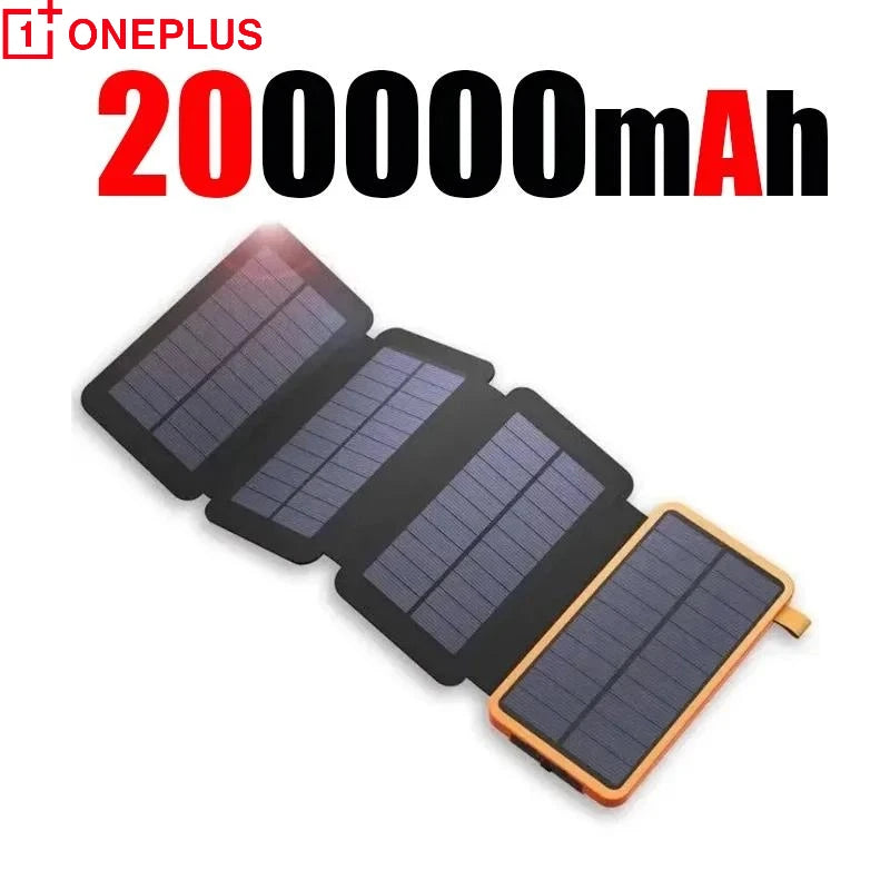 Load image into Gallery viewer, 200000mAh Solar Power Bank | Foldable Panel Fast Charging | Waterproof Outdoor Camping Battery
