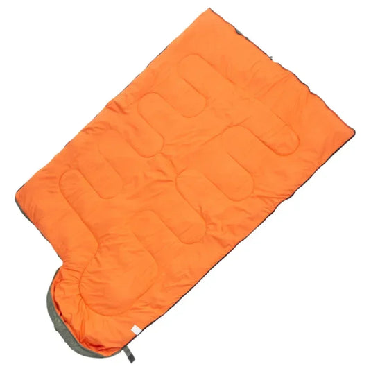 Orange sleeping bag on a white background
