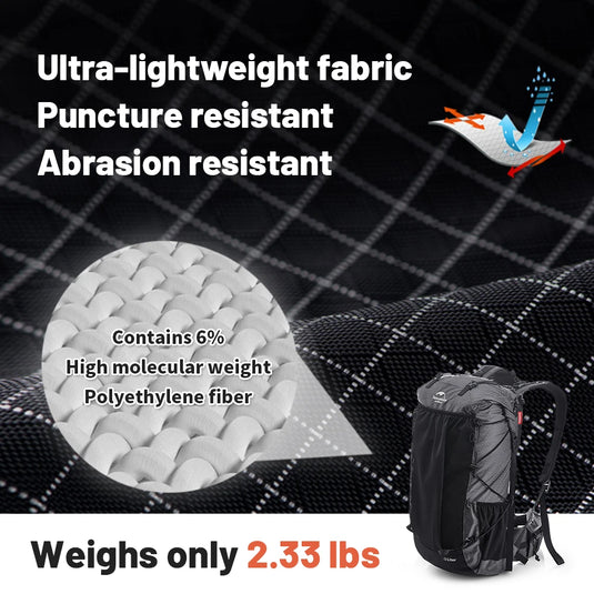 0+5L Hiking Backpack with Rain Cover | Ergonomic Internal Frame Pack | Camping Travel Bag
