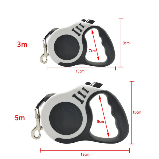 Retractable Dog Leash 3m/5m Freedom & Control for Small to Medium Pets
