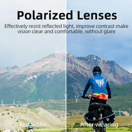 ROCKBROS Polarized Cycling Glasses – Photochromic UV400 Road & MTB Sports Eyewear