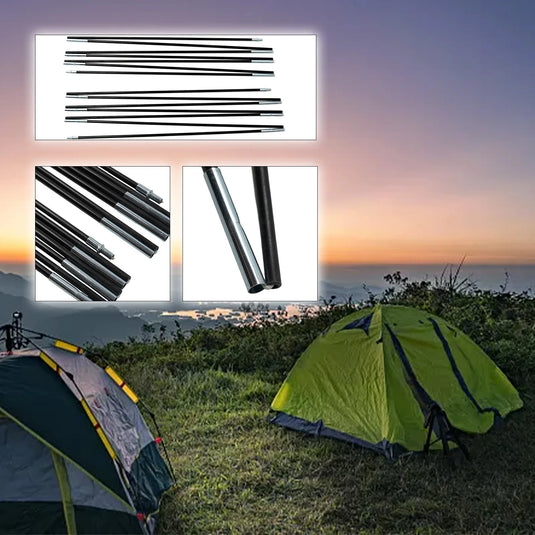 1 Pair 3/3.3/4/4.48/4.9m Fiberglass Tent Rod Camping Tent Pole Bars Support Rods Awning Frames Kit Hiking Travel Canopies Parts