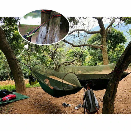 2Pcs Heavy-Duty Hammock Straps – 600lbs Breaking Strength, Adjustable Tree-Friendly Polyester Belts