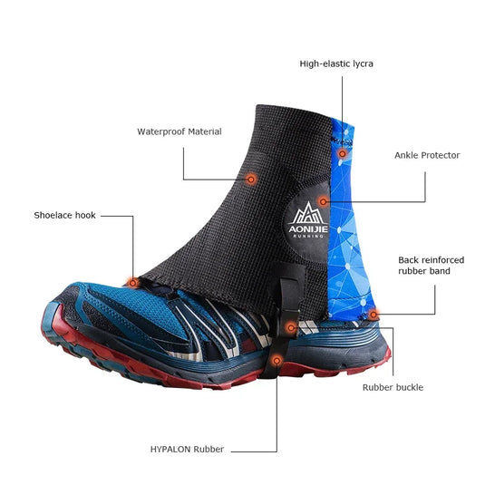 AONIJIE E941 Trail Running Gaiters | Sandproof Shoe Covers for Marathon Hiking