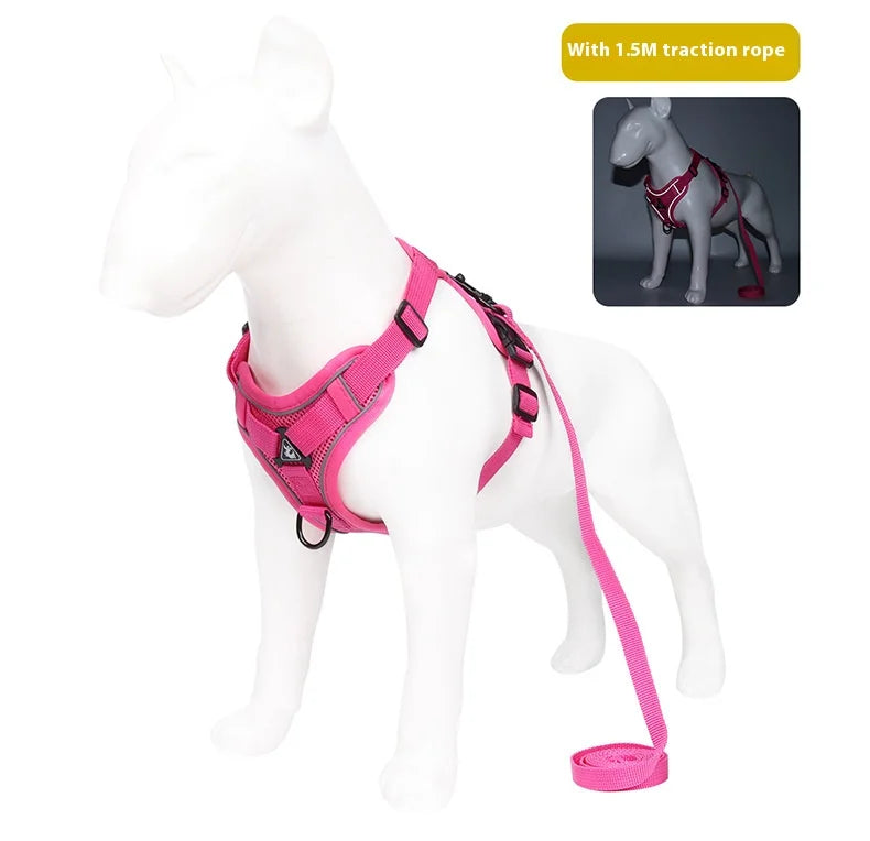 Load image into Gallery viewer, Reflective Breathable Dog Harness Vest Lightweight, Adjustable Safety for Small to Medium Dogs
