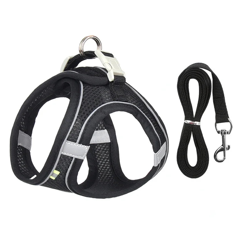 Load image into Gallery viewer, Adjustable Harness Set Soft, Reflective Control for Small Dogs &amp; Cats
