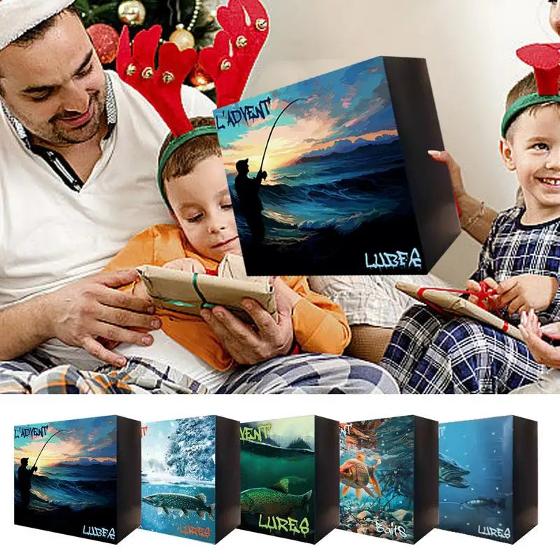 Load image into Gallery viewer, Fishing Tackle Advent Calendar Fishing Lures Set Fishing Gear Countdown Calendar Adults Kids Men Women Christmas Fish Bait Gifts
