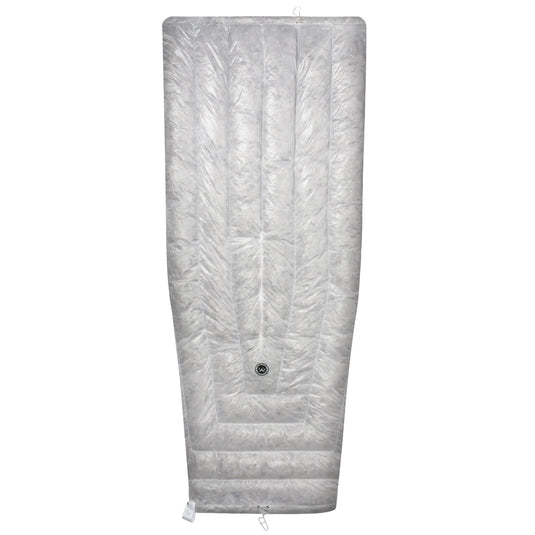 Inflatable camping mattress on a white background