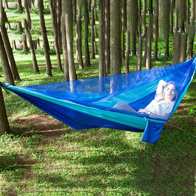 Double/Single Camping Hammock with Mosquito Net & Tree Straps