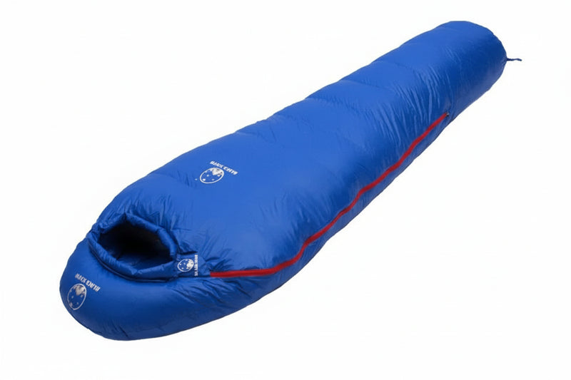 Load image into Gallery viewer, Blue sleeping bag with weight information on a white background
