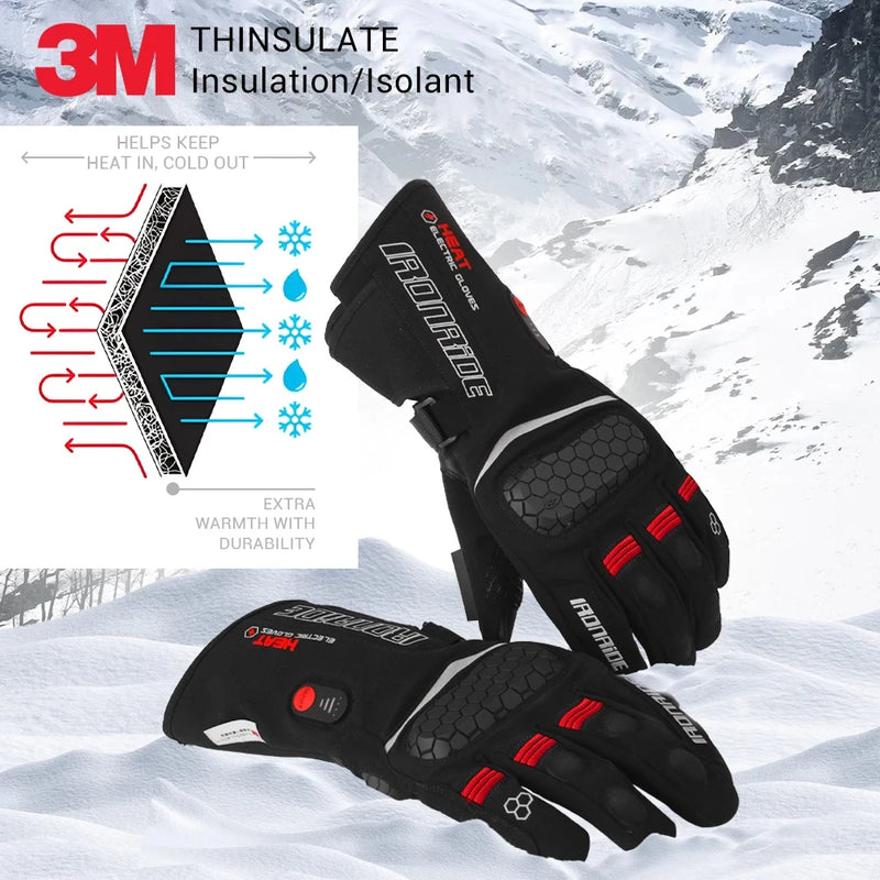 Load image into Gallery viewer, Electric Heated Gloves Thermal Heat Gloves Skiing Snowboarding Hunting Fishing Waterproof Winter Warm Heated Rechargeable Gloves
