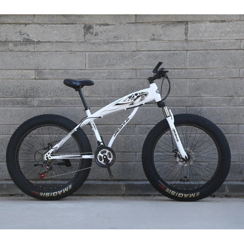 Load image into Gallery viewer, 26&quot;/24&quot; Off-Road Bull Wheel Mountain Bike – Double Disc Brake, Variable Speed, Carbon Steel Frame for Men &amp; Women
