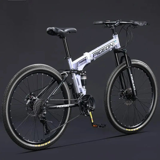 27.5-Inch Folding Mountain Bike – Off-Road, Shock-Absorbing Bicycle with Disc Brakes