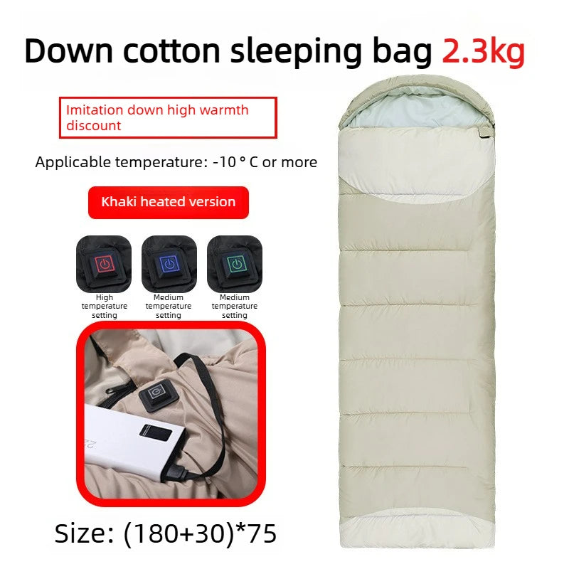 Load image into Gallery viewer, USB Electric Heated Sleeping Bag | 3-Level Heat Control | Machine Washable
