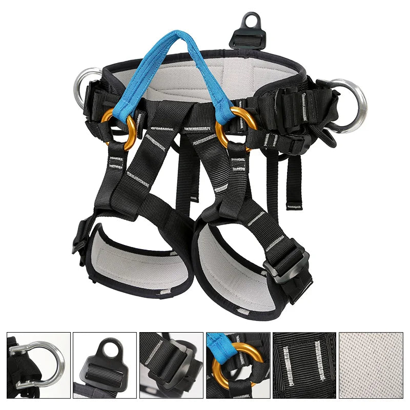 Load image into Gallery viewer, XINDA Camping Outdoor Hiking Rock Climbing Half Body Waist Support Safety Belt Climbing tree Harness Aerial Sports Equipment
