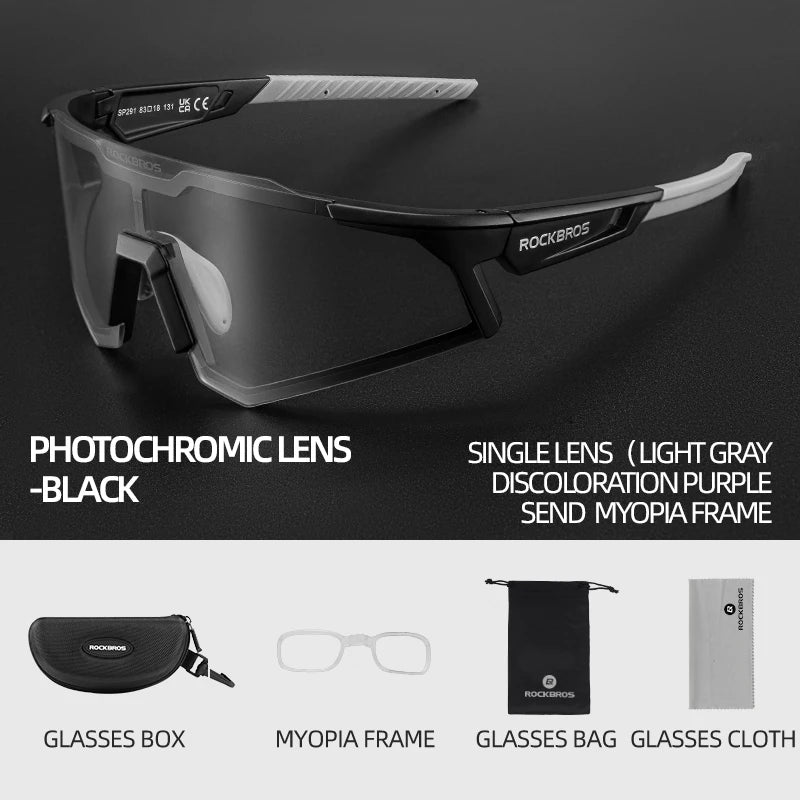 Load image into Gallery viewer, ROCKBROS Photochromic Cycling Glasses – Adaptive Vision, Pro-Level Comfort

