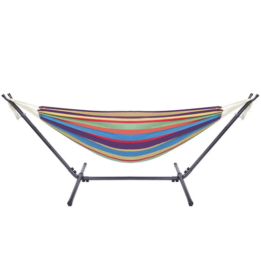 Free shipping Hammock & Steel Frame Stand Swing Chair Home/Outdoor Backyard Garden Camp Sleep YJ