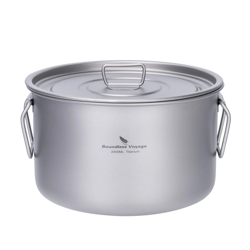 Load image into Gallery viewer, Boundless Voyage Lightweight Titanium Pot | Outdoor Portable Cooking Set Backpacking Pot
