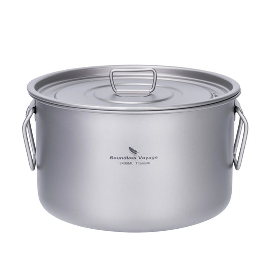 Boundless Voyage Lightweight Titanium Pot | Outdoor Portable Cooking Set Backpacking Pot