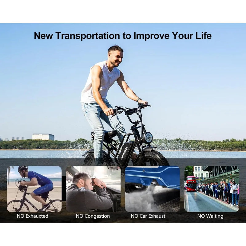Load image into Gallery viewer, 1500W Electric Bike for Adults – 48V 18Ah Battery | 32MPH Fat Tire E-Bike | 60+ Mile Range, All-Terrain Performance
