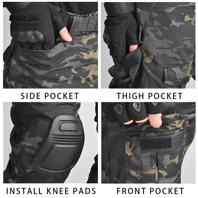 Load image into Gallery viewer, Softair Pants Hiking Tactical Pants Men Climb Clothing Camo Casual Combat Pant Camping Outfit Outdoor Paintball Trousers Hunt
