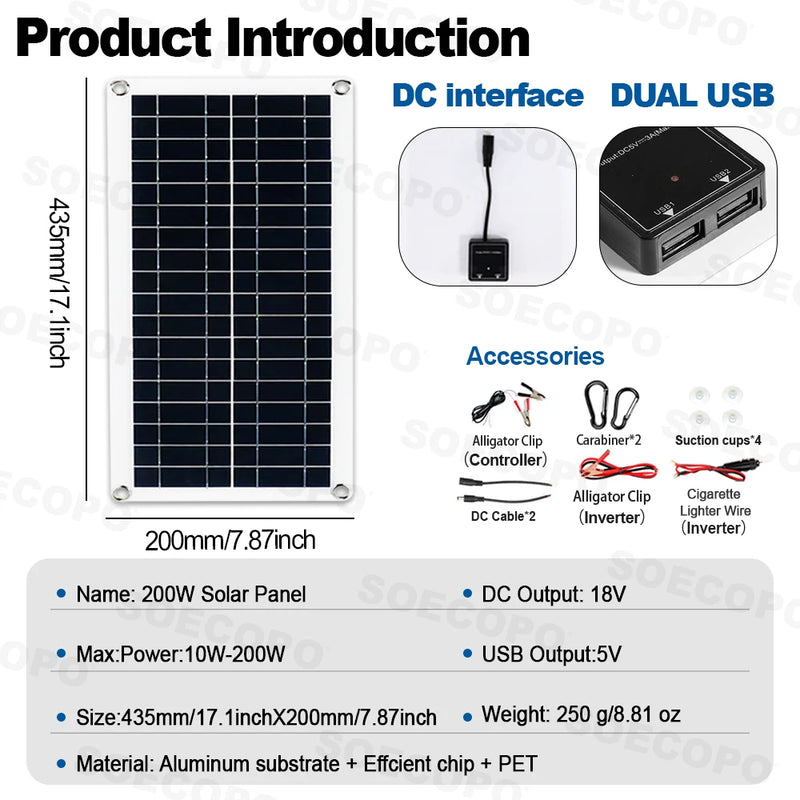 Load image into Gallery viewer, 10000W Solar System Complete Kit | 200W Panel 100A Controller Inverter | Off-Grid Home Camping Power
