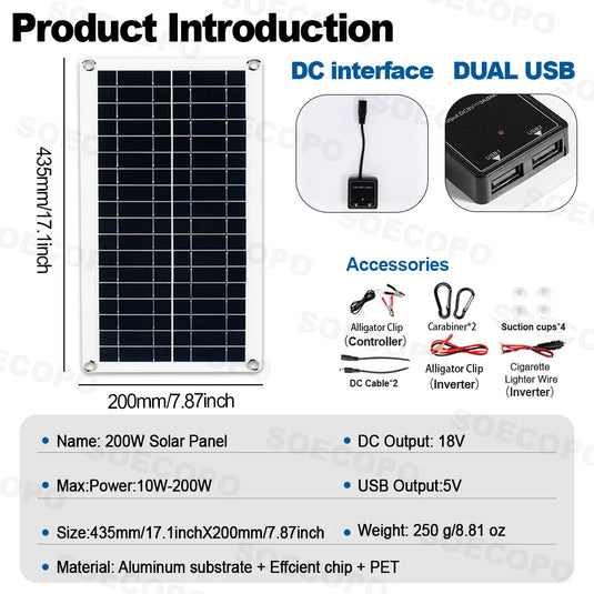 10000W Solar System Complete Kit | 200W Panel 100A Controller Inverter | Off-Grid Home Camping Power