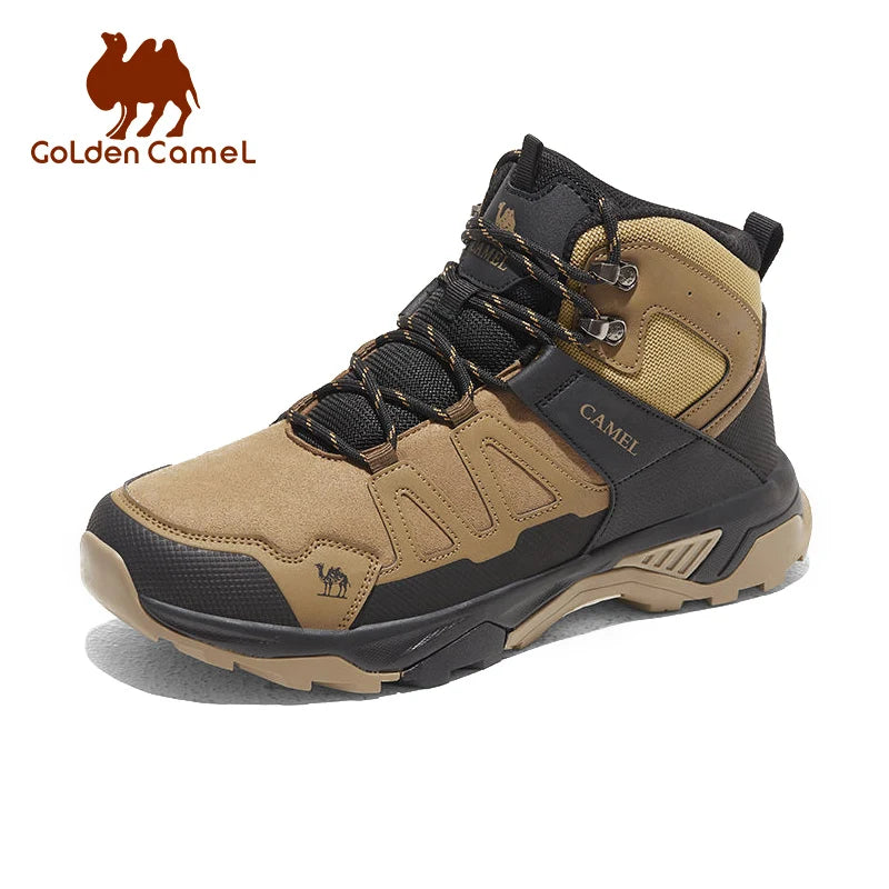 Load image into Gallery viewer, Golden Camel Men’s Waterproof High-Top Hiking Boots – Superior Traction for Winter Treks
