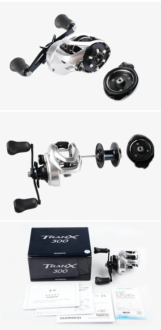 Original Shimano Tranx Baitcasting Reel W Power Handle Saltwater Fishing Reel