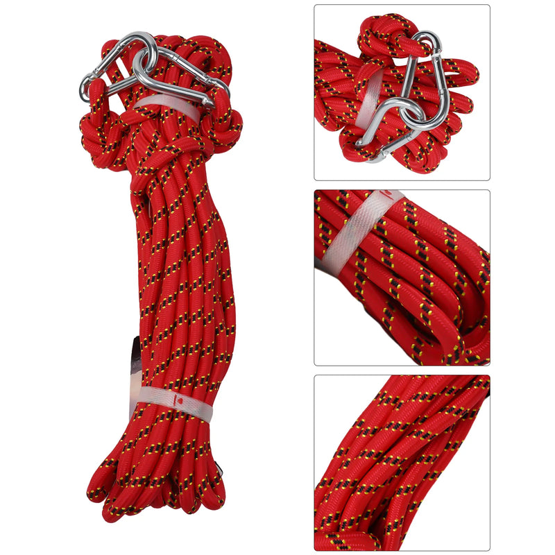 Load image into Gallery viewer, Safety Rope Rock Climbing Rope 10M 10mm Equipment Polyester Red/Bule Static Thick Knit Tree Wall High Performance
