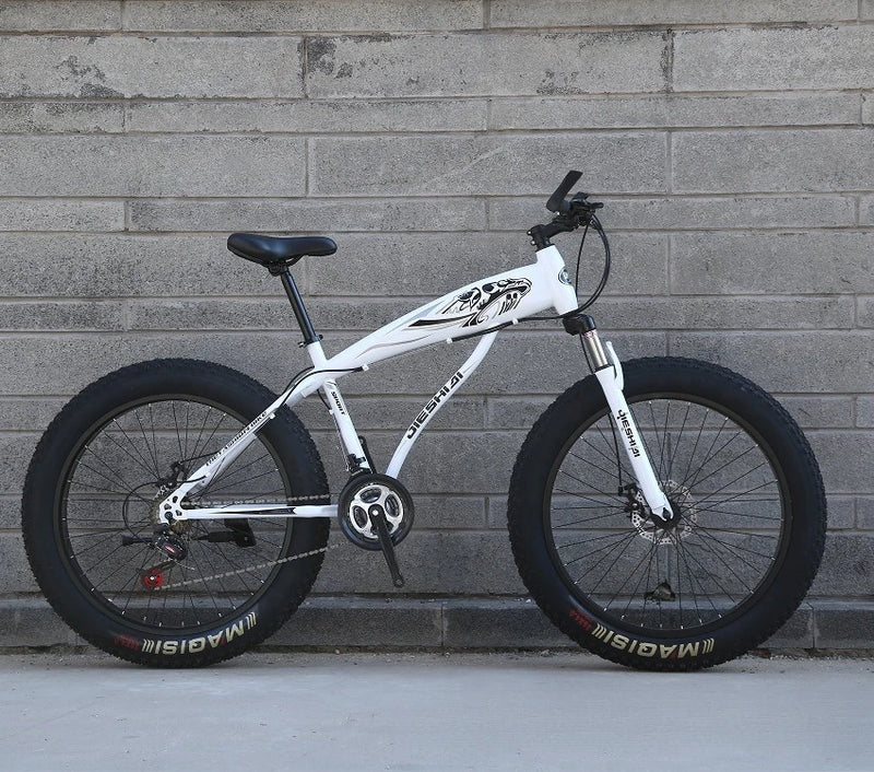Load image into Gallery viewer, 26&quot;/24&quot; Off-Road Bull Wheel Mountain Bike – Double Disc Brake, Variable Speed, Carbon Steel Frame for Men &amp; Women
