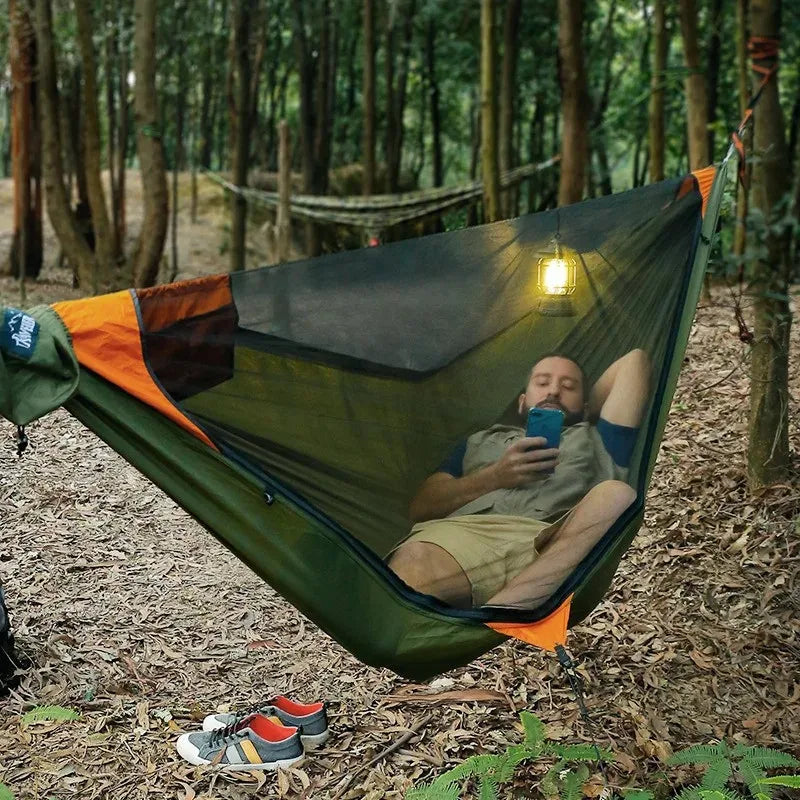 Load image into Gallery viewer, Portable Mosquito Net Hammock – Anti-Rollover, Quick Open Design for Outdoor Comfort
