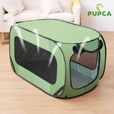 Foldable Dog Travel Tent Portable Oxford Mesh Pet Carrier for All Breeds