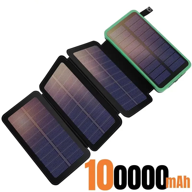 Load image into Gallery viewer, 200000mAh Solar Power Bank | Foldable Solar Panel Charger | Portable Outdoor Camping Battery Pack
