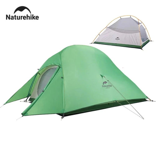 Naturehike Cloud Up 2-Person Ultralight Camping Tent – Waterproof, Easy Setup Backpacking Shelter for Hiking & Beach Adventures