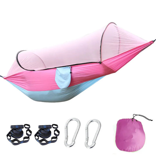 Anti-Mosquito Parachute Camping Hammock – Single & Double Sizes