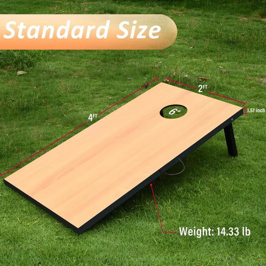 Regulation Cornhole Board Set with Bean Bags & Carrying Case – Perfect for Backyard, Tailgates & Outdoor Fun