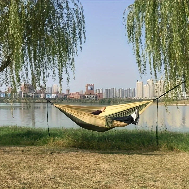 Load image into Gallery viewer, Premium Double Hammock for Couples – Includes Tree Straps &amp; Carabiners for Easy Setup
