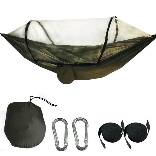 Anti-Mosquito Parachute Camping Hammock – Single & Double Sizes