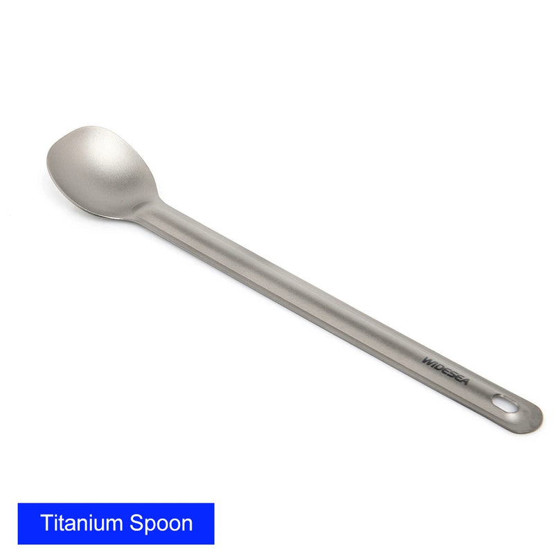 Load image into Gallery viewer, Titanium Camping Spork | Ultralight Fork Spoon Tableware | Hiking Picnic Travel Dinnerware
