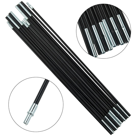 1 Pair 3/3.3/4/4.48/4.9m Fiberglass Tent Rod Camping Tent Pole Bars Support Rods Awning Frames Kit Hiking Travel Canopies Parts