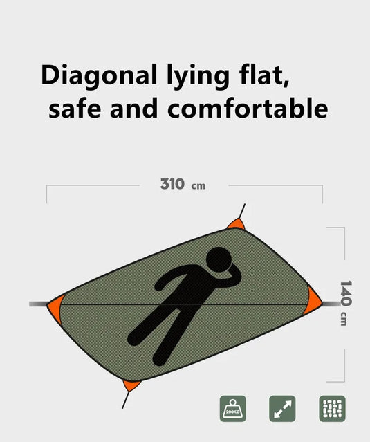 Portable Mosquito Net Hammock – Anti-Rollover, Quick Open Design for Outdoor Comfort